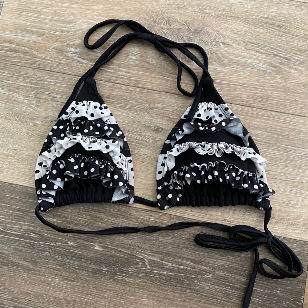 Xhilaration Polka Dot Triangle Bikini Top